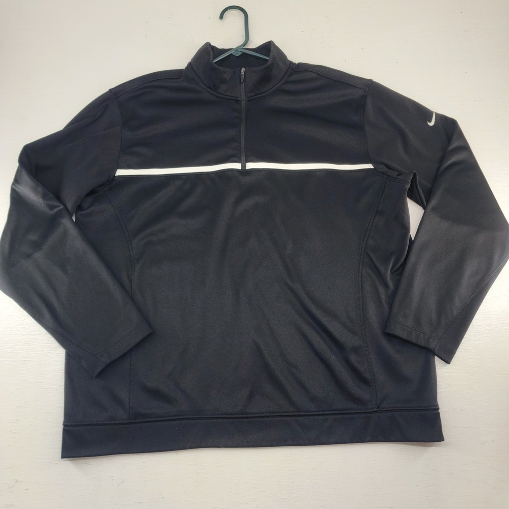 Nike Golf | Mens XL Black Therma-FIT 1/4 Zip Pullover Jacket Athletic Training